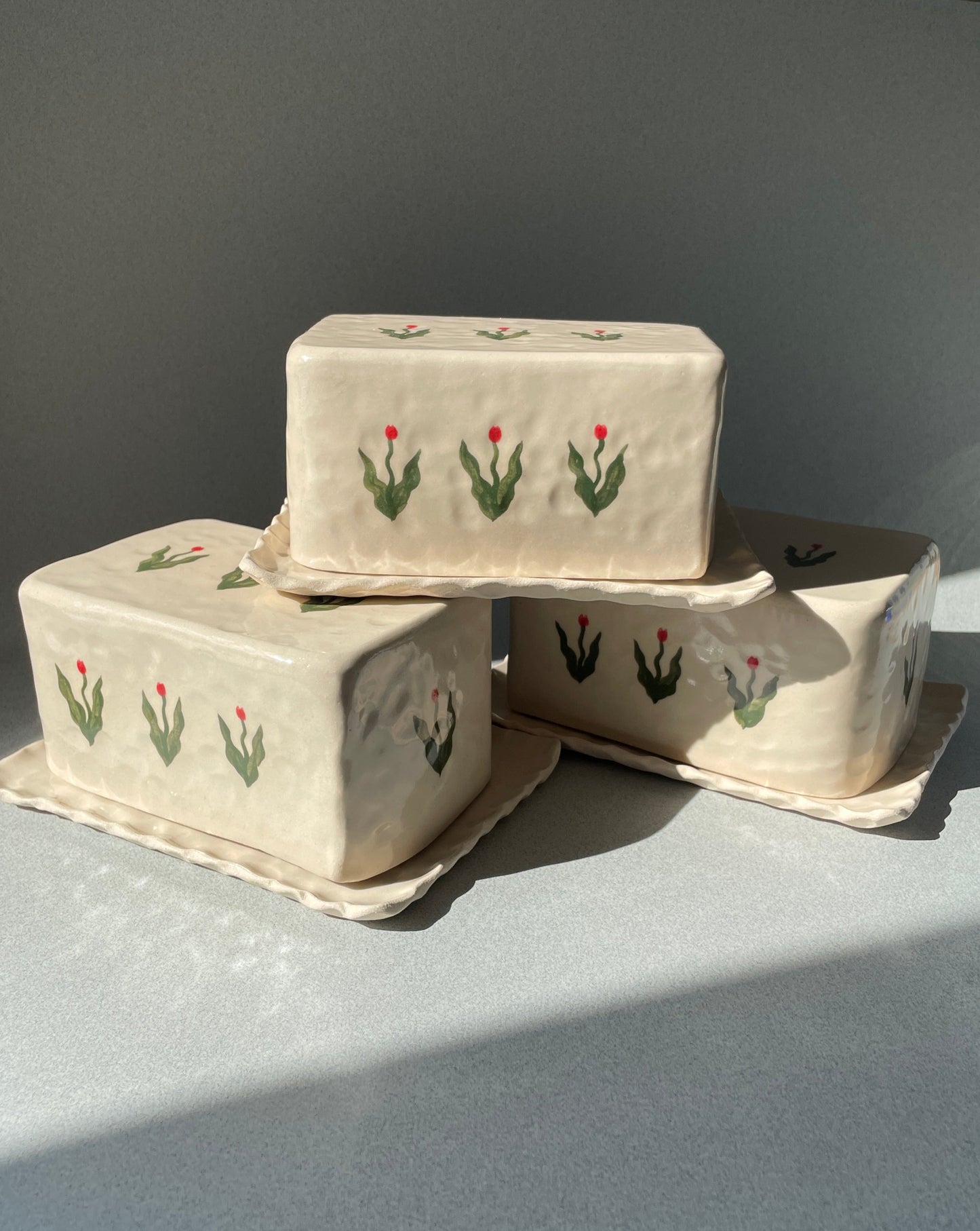 three tulips butter dish pre-order