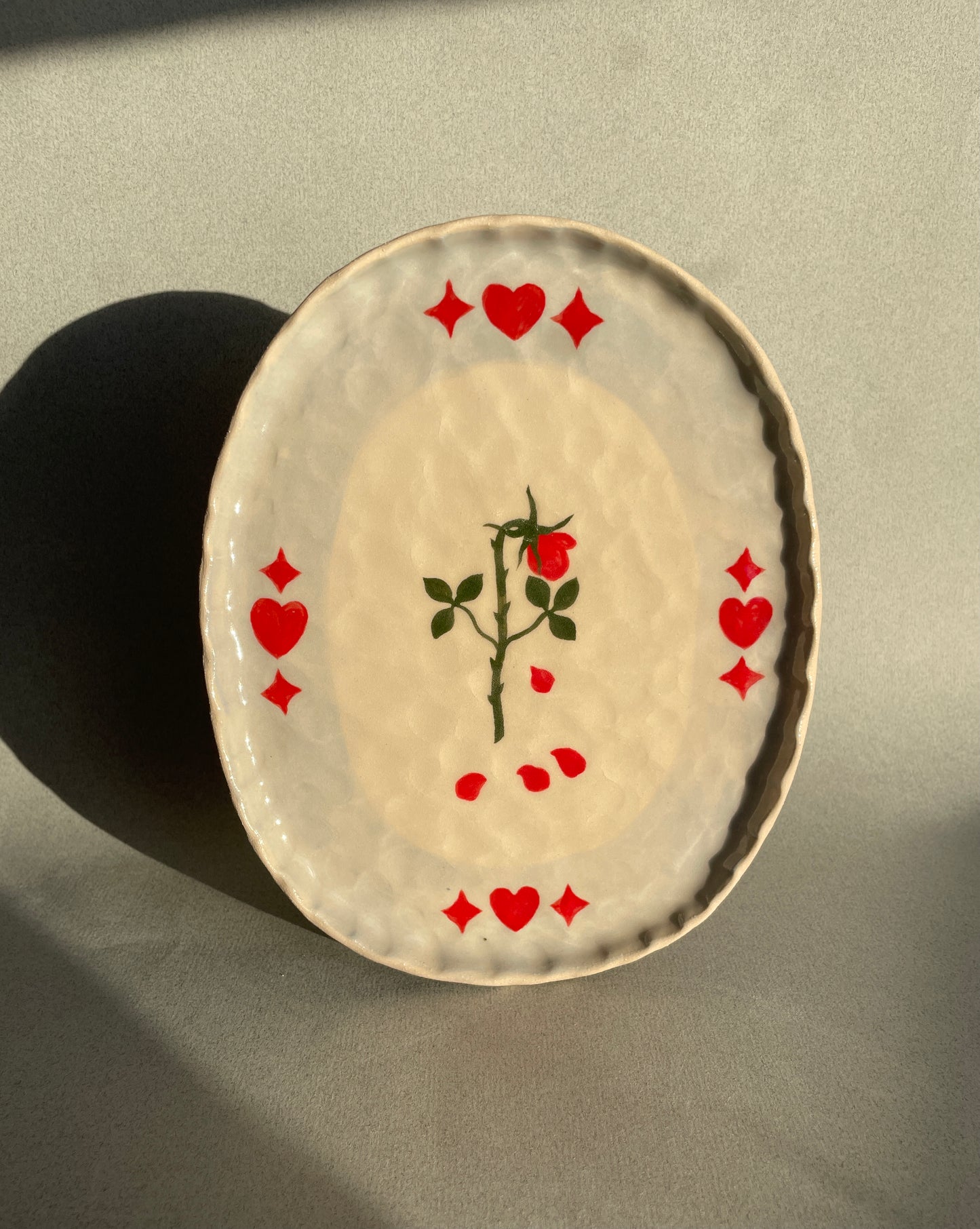 wilting rose in blue