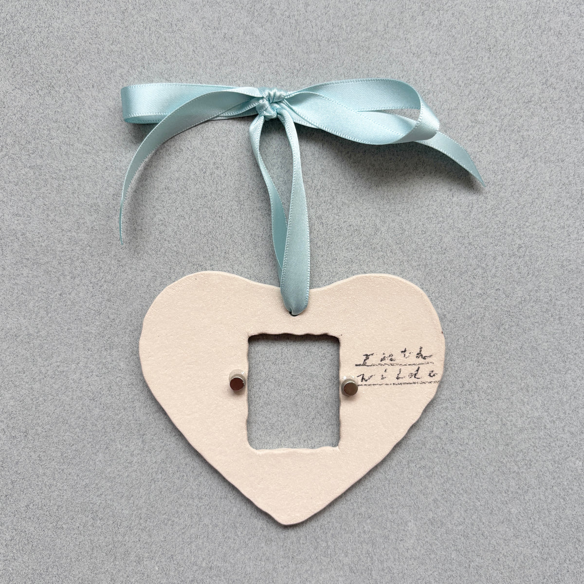 baby blue and red tulip photo frame
