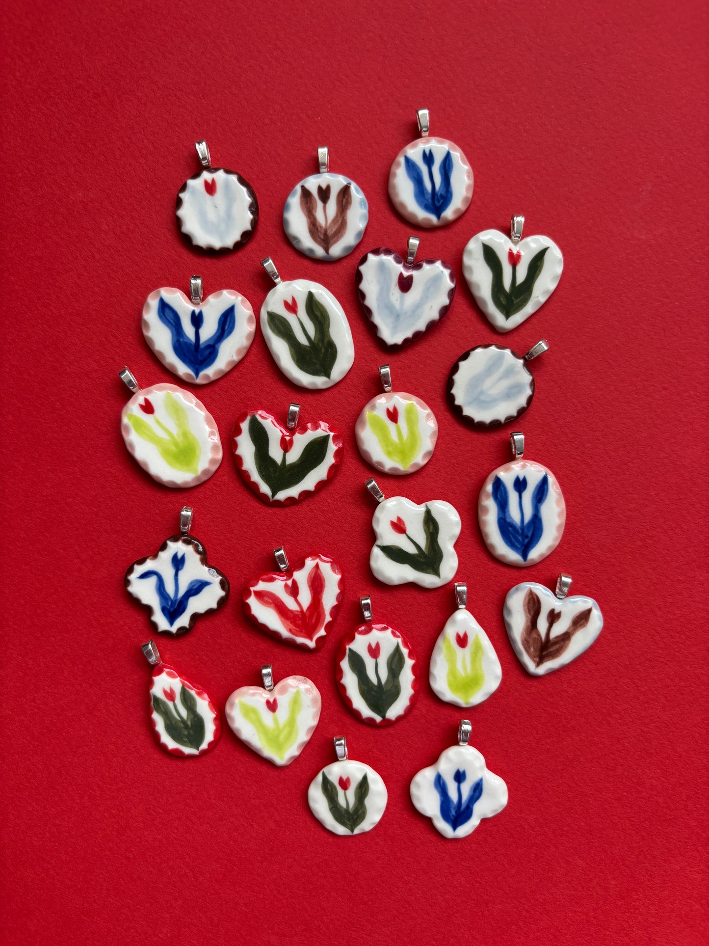 porcelain tulip pendant