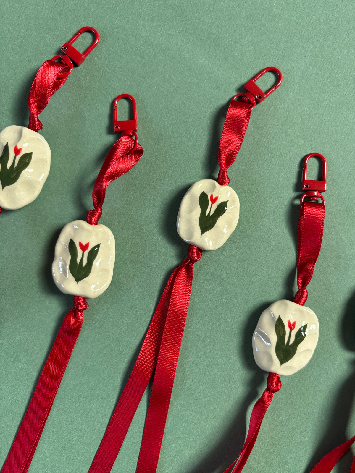tulip bag charm