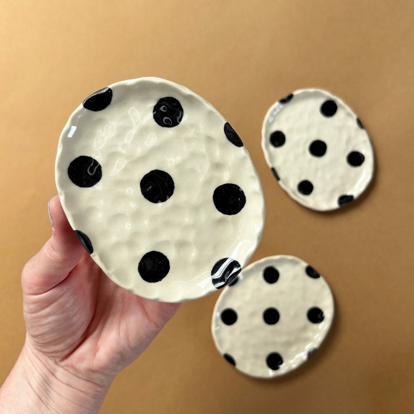 polka dot soap/trinket dish