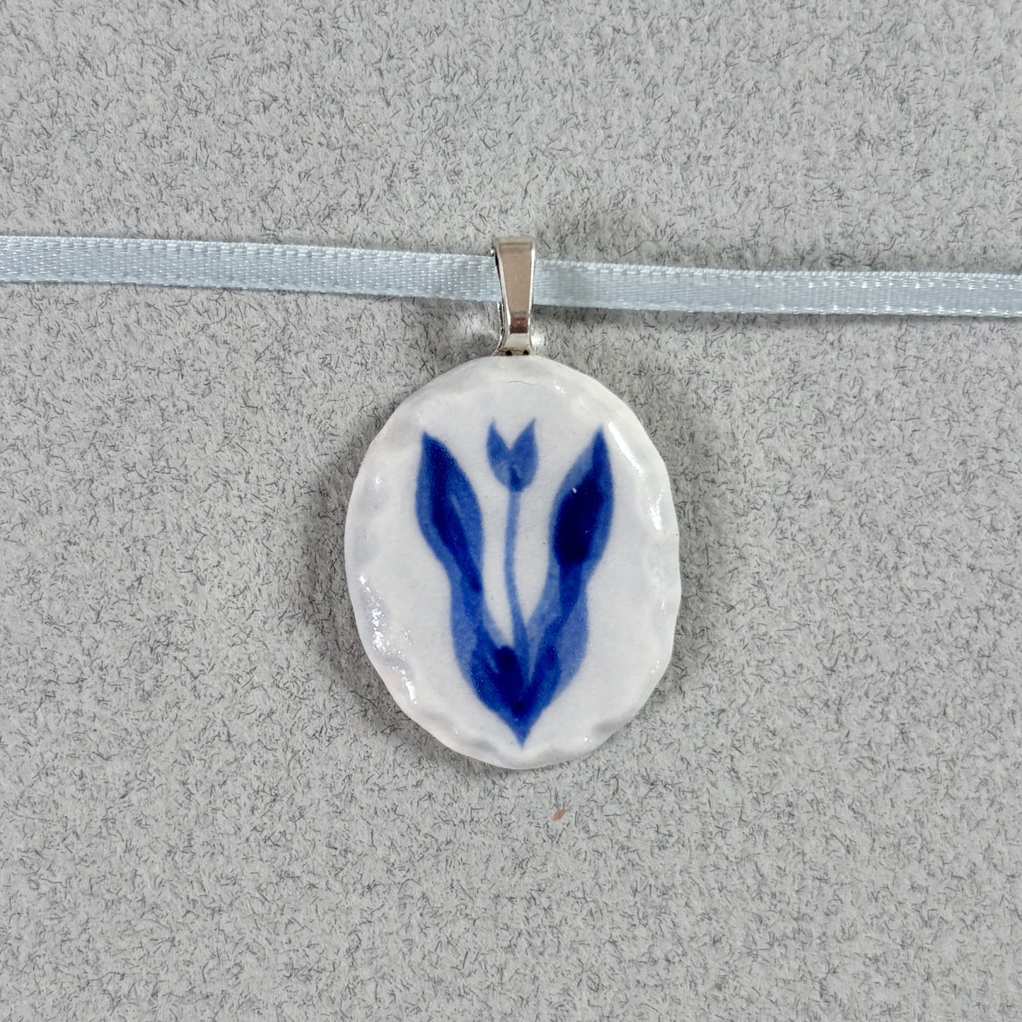 porcelain tulip pendant