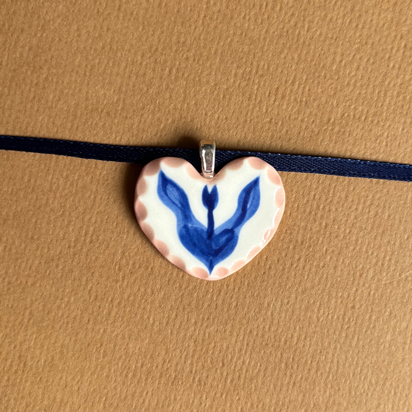 porcelain tulip necklace
