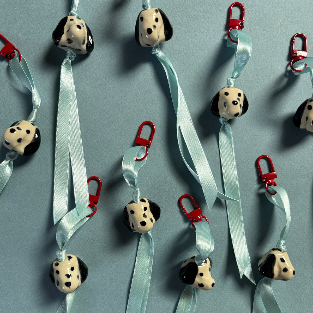 spotty dog bag charm