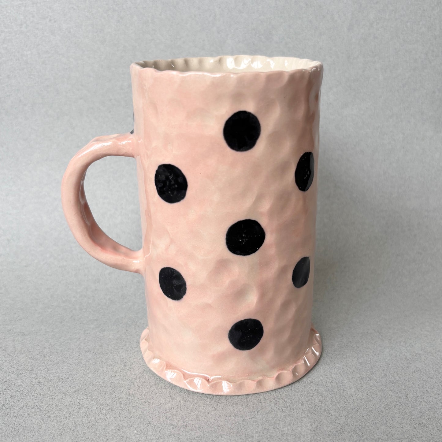 pink and black polka dots