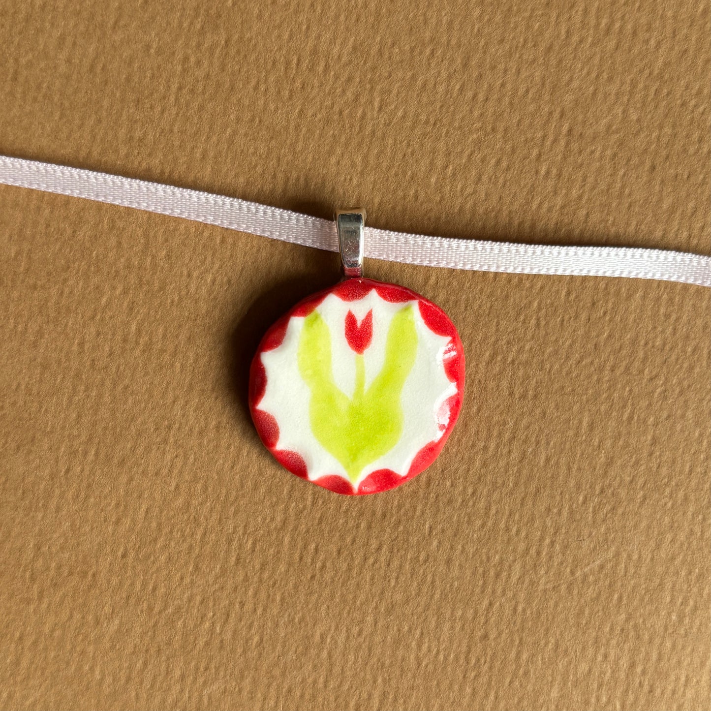 porcelain tulip necklace
