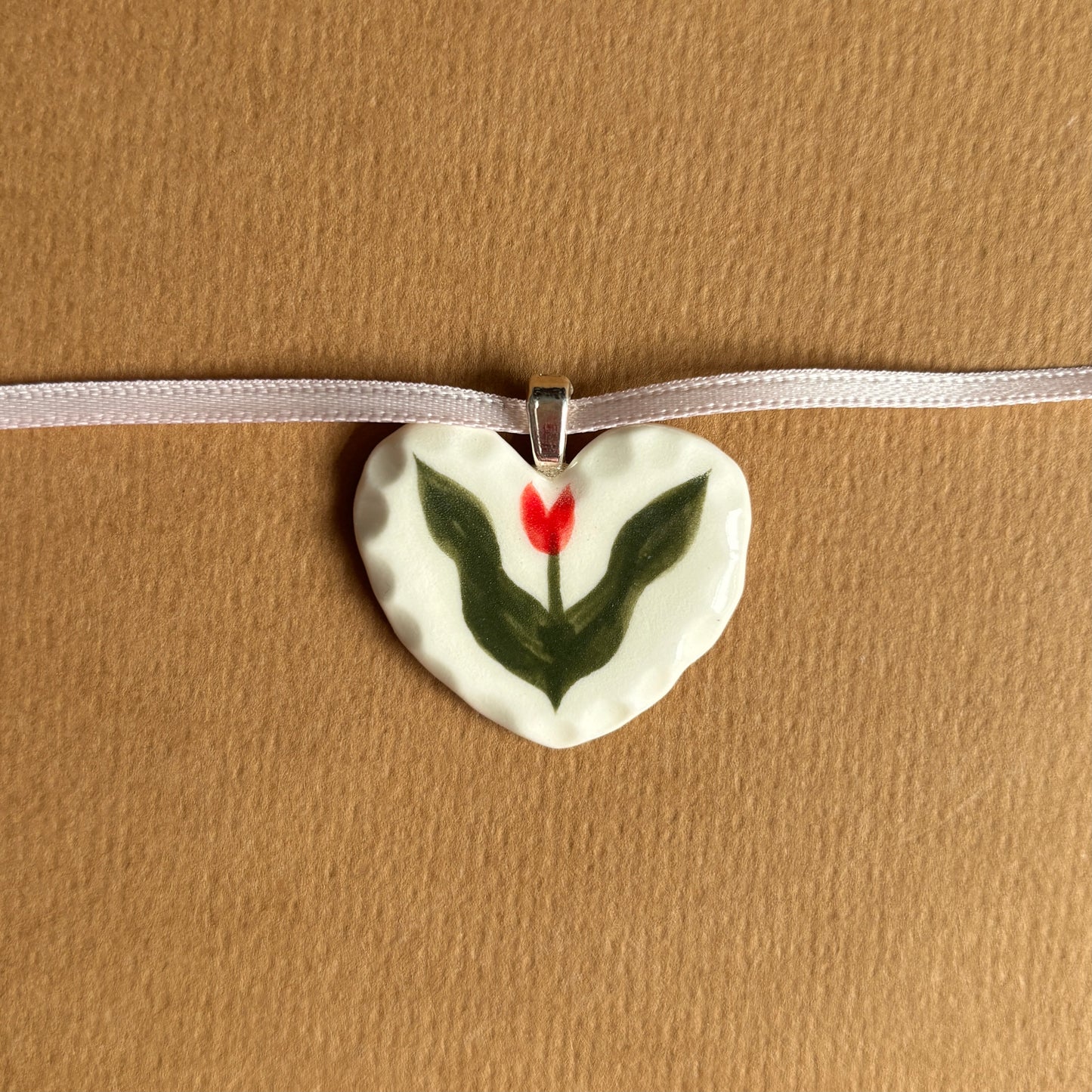 porcelain tulip necklace