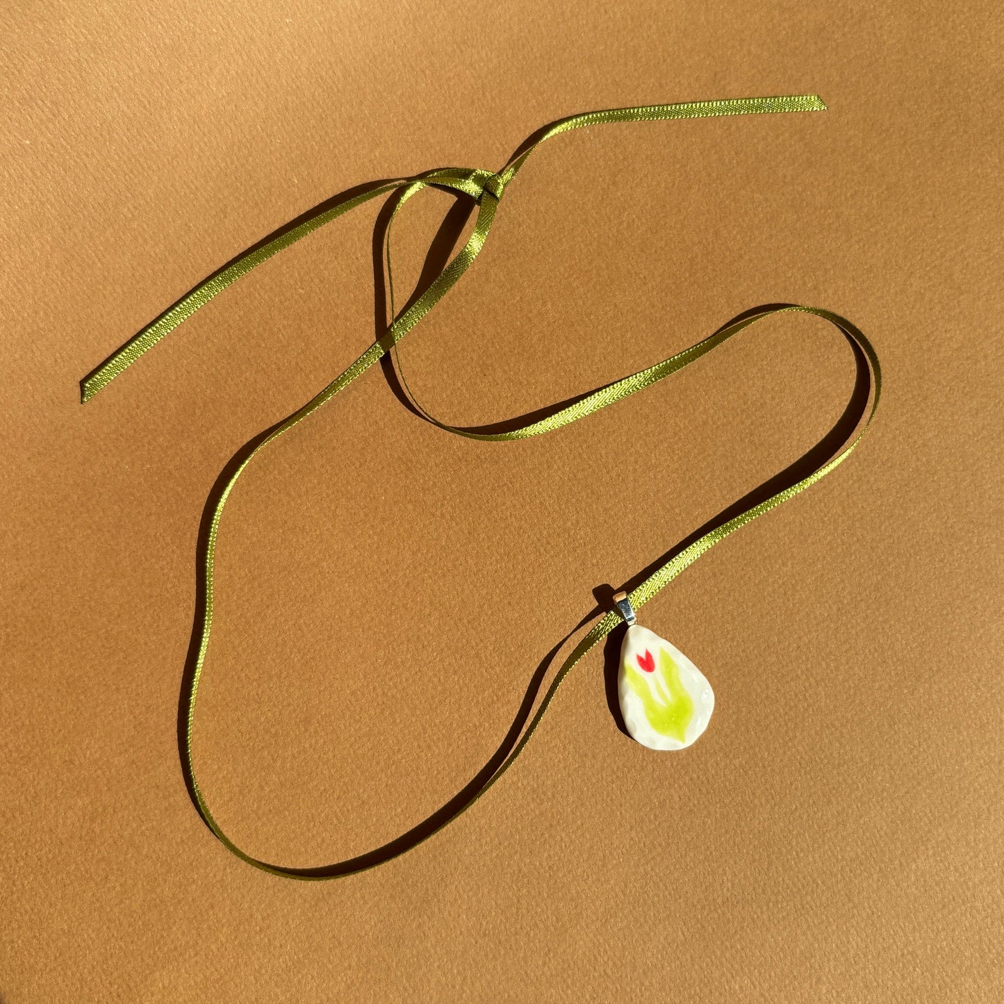 porcelain tulip necklace