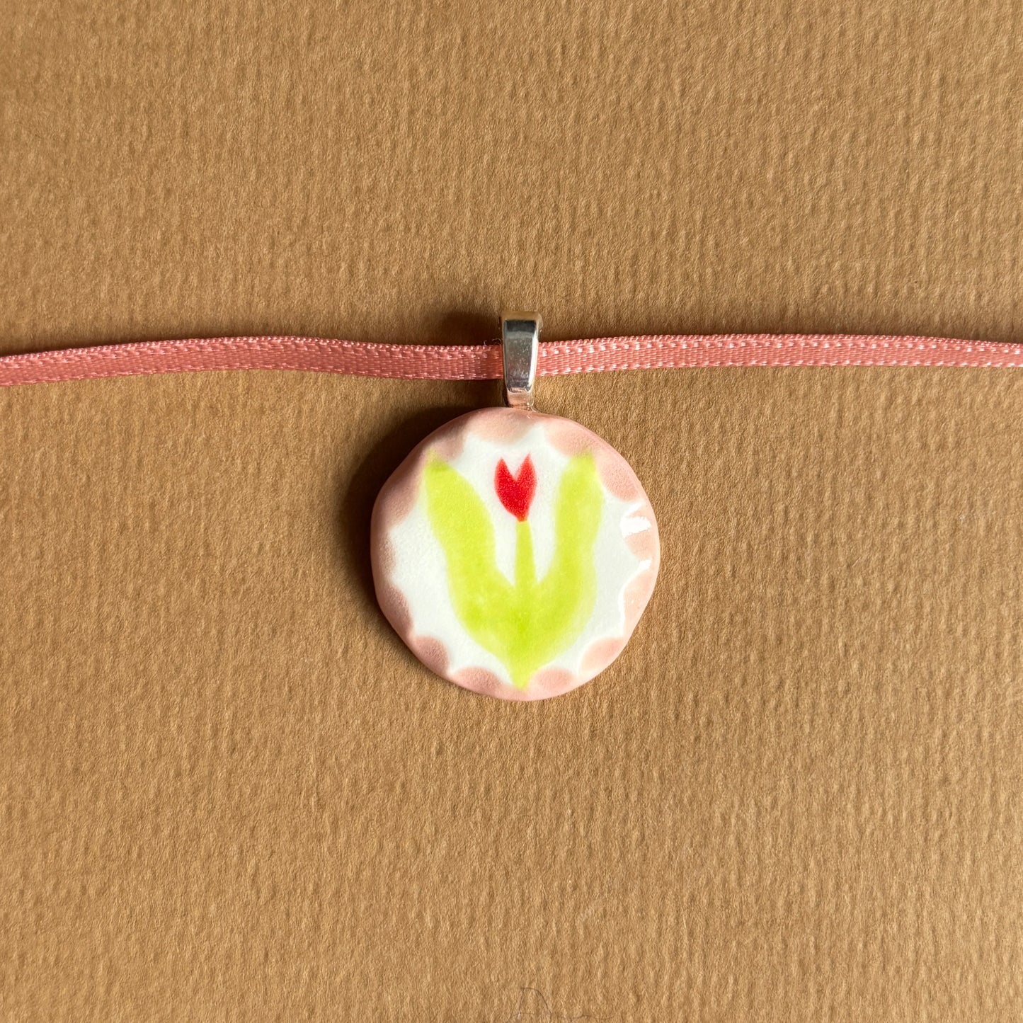porcelain tulip necklace