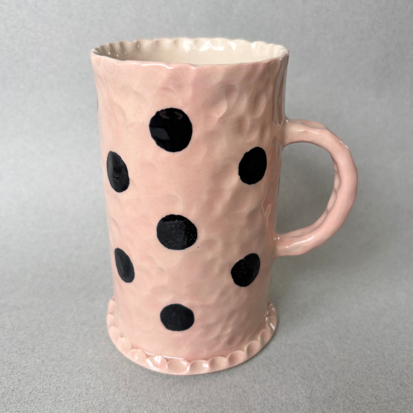pink and black polka dots