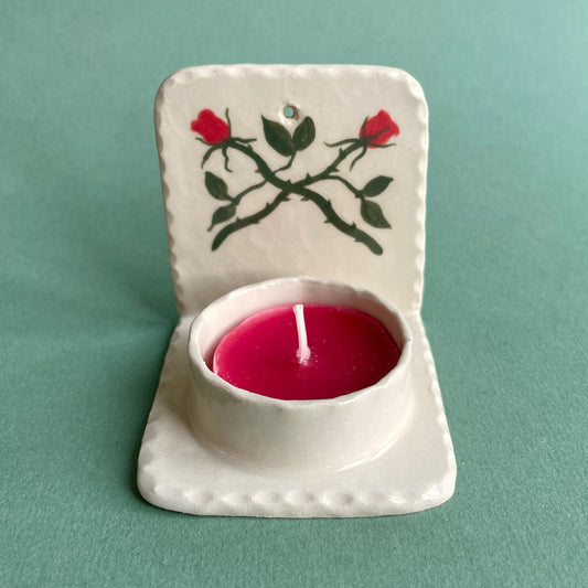 crossed roses wall sconce
