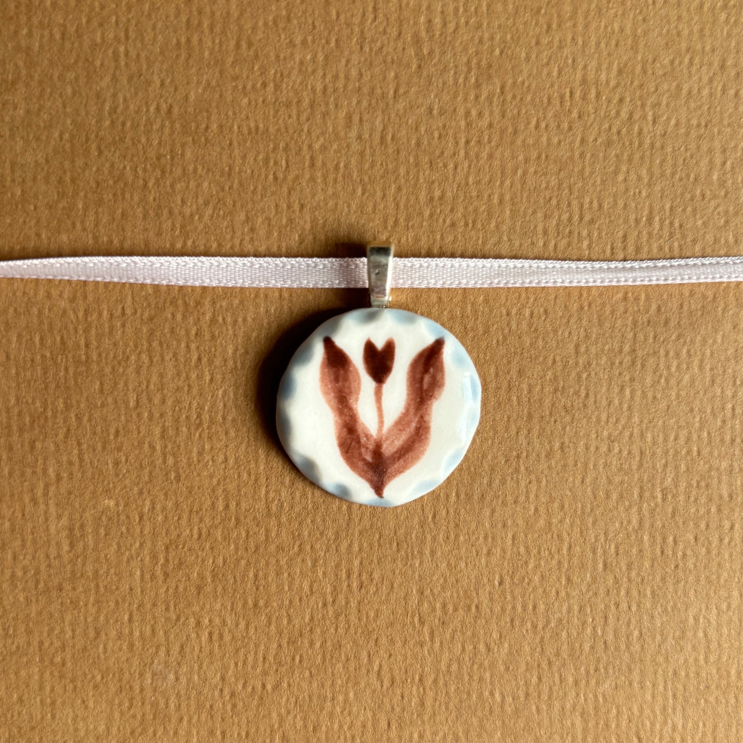 porcelain tulip necklace