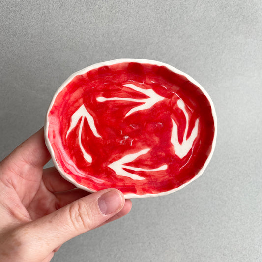 red tulip soap dish