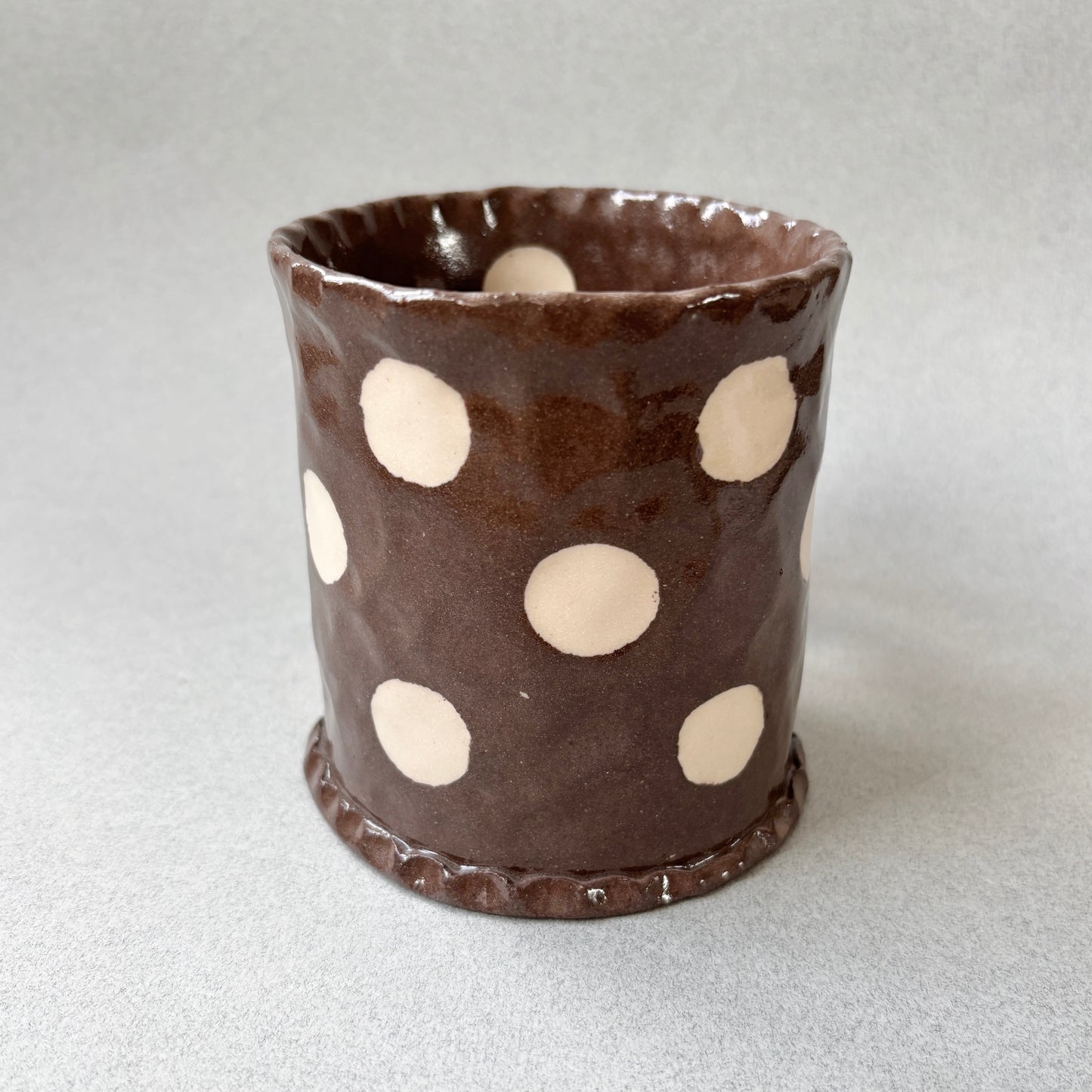 nerikomi spotty mug brown