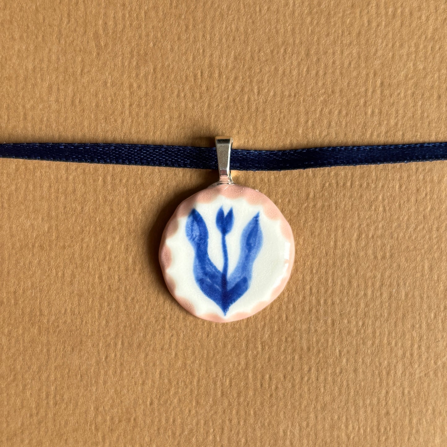 porcelain tulip necklace