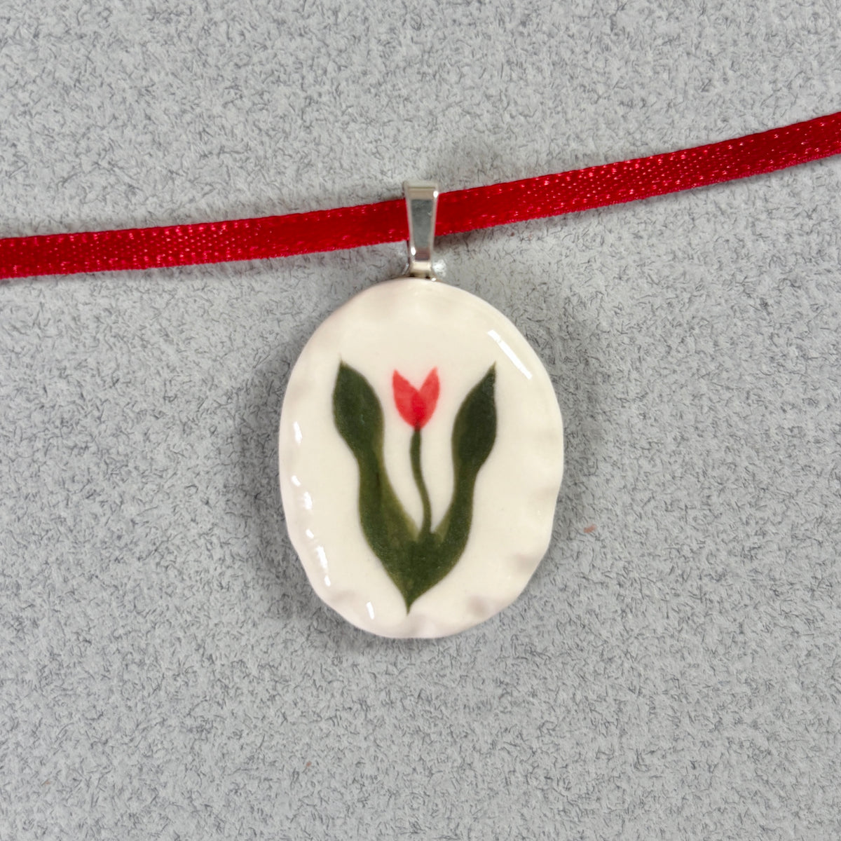 porcelain tulip pendant