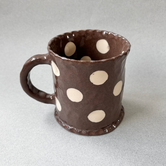 nerikomi spotty mug brown