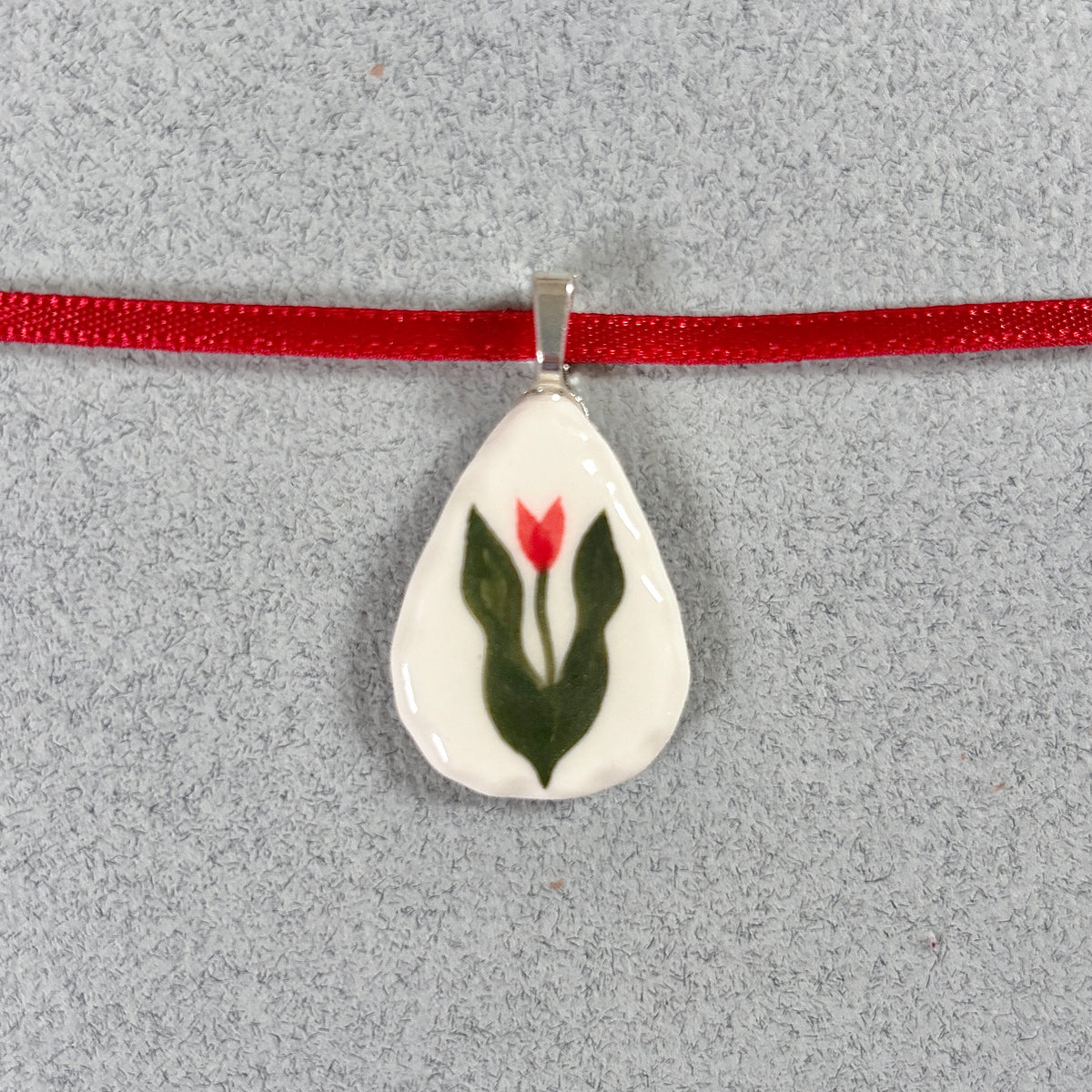 porcelain tulip pendant