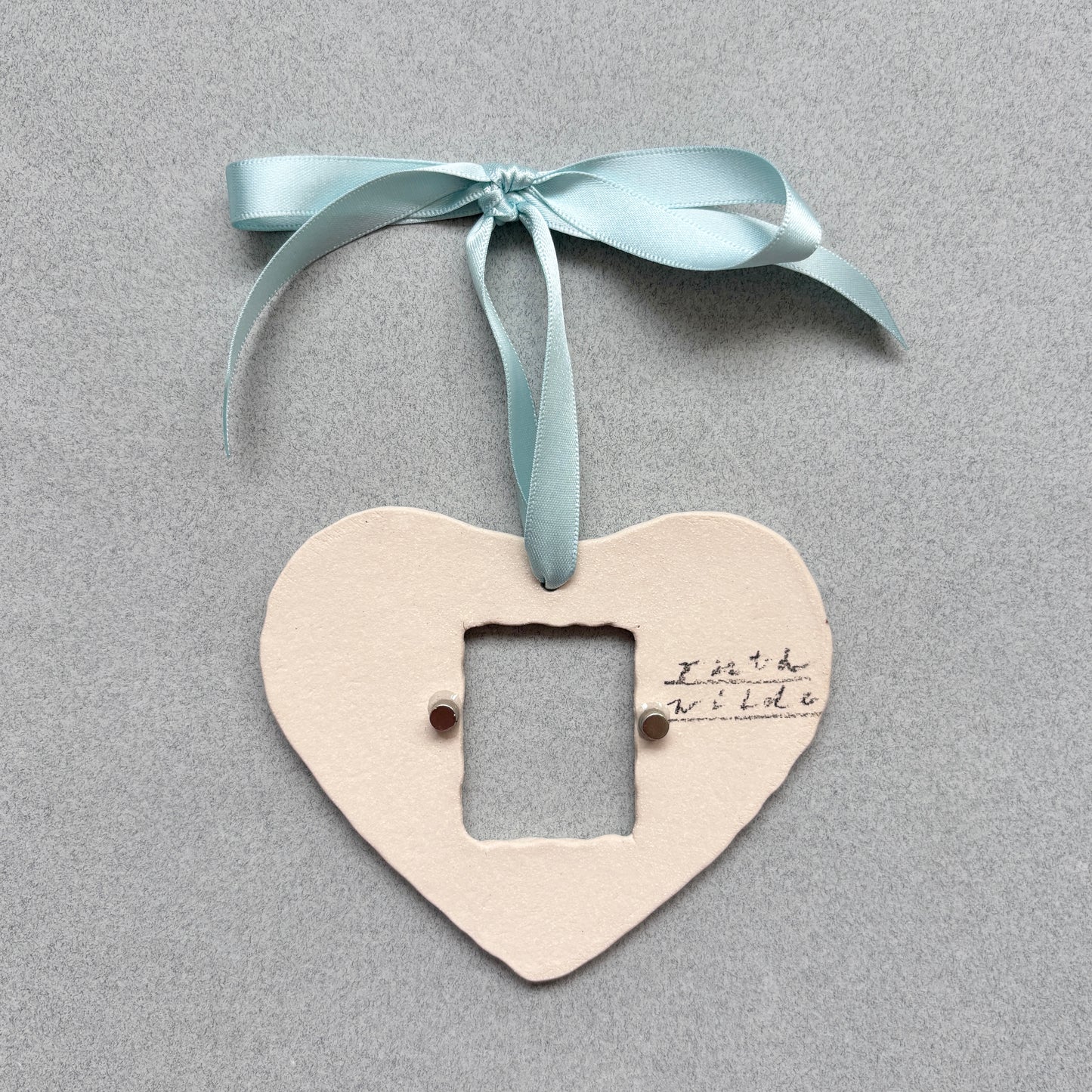 spotty heart photo frame