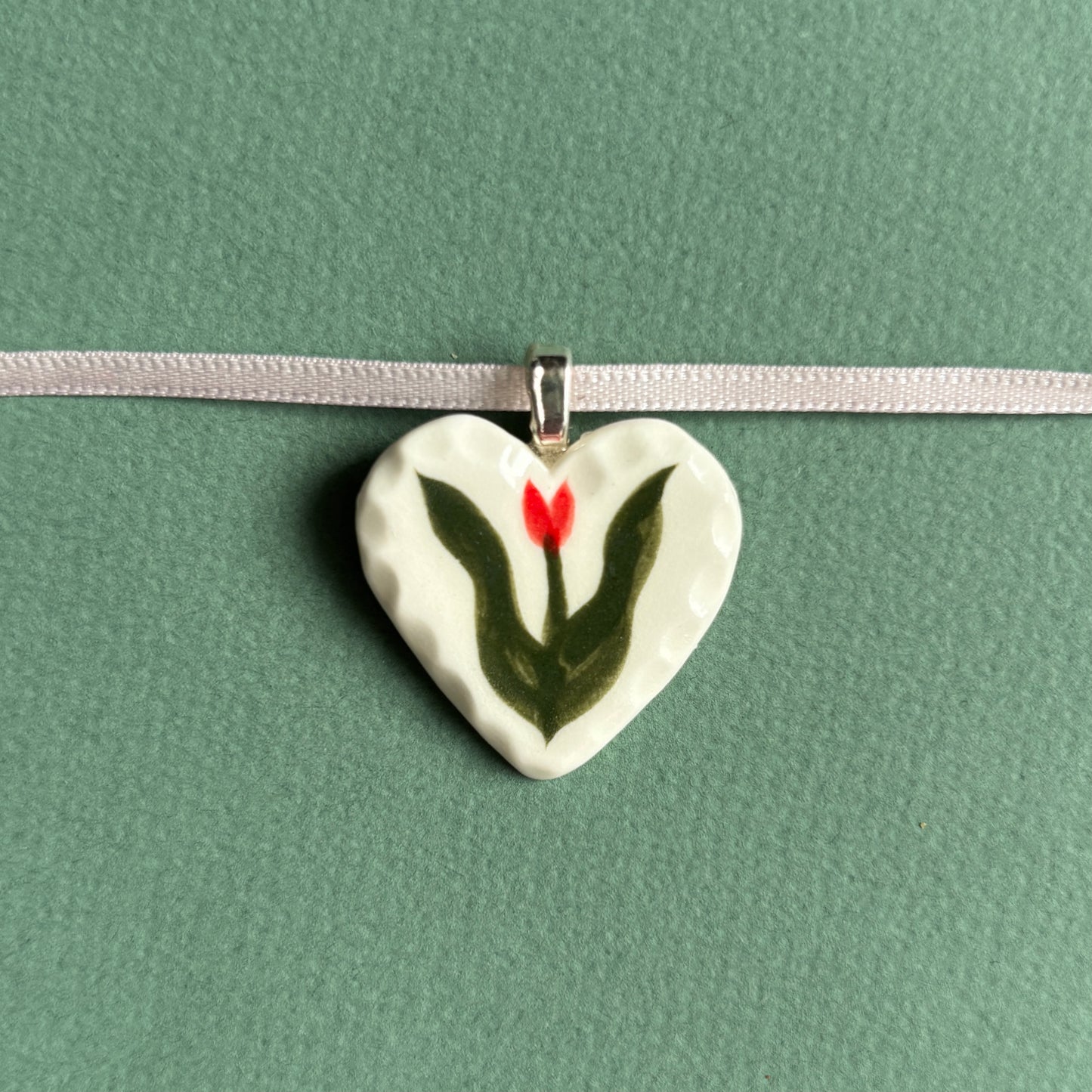 porcelain tulip necklace