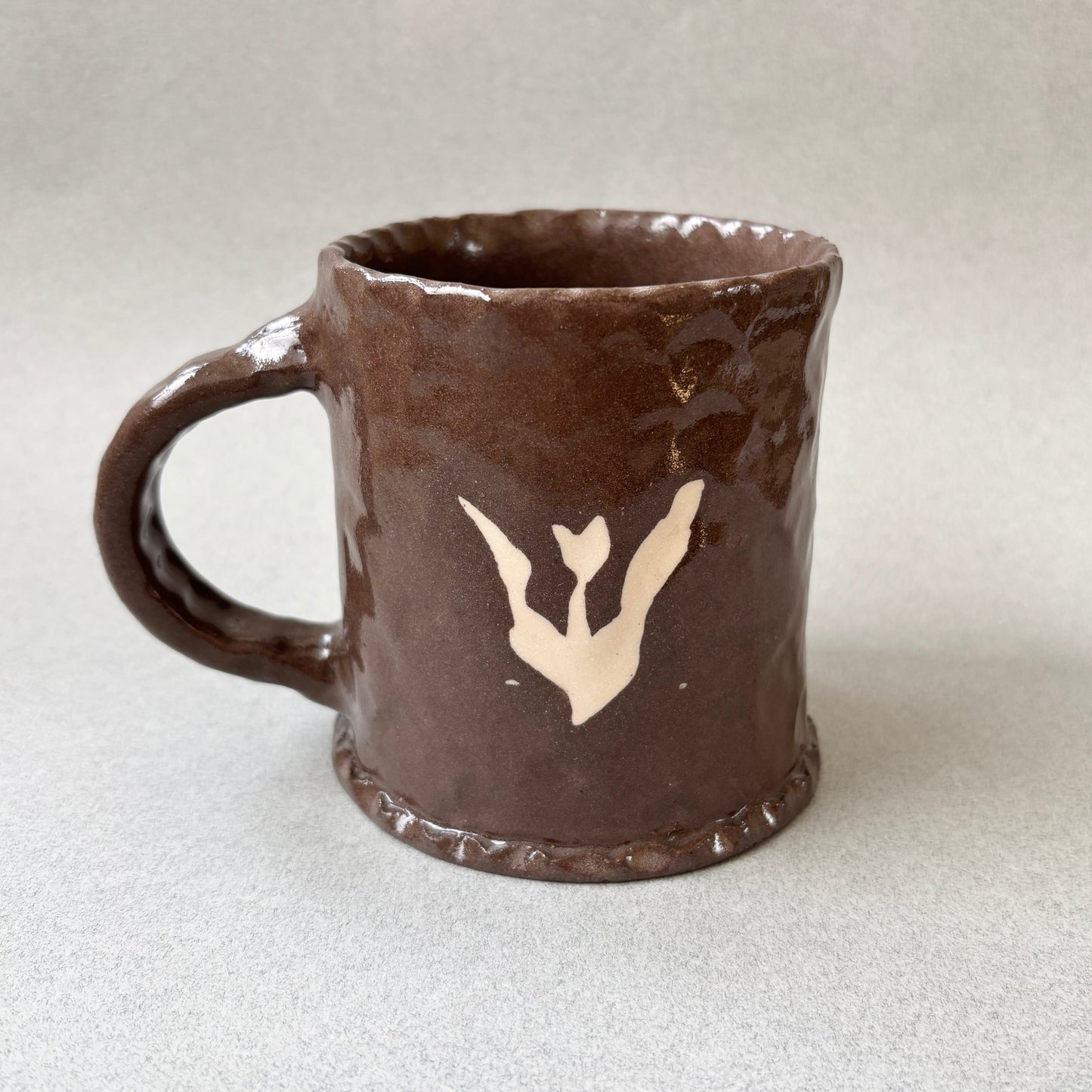 nerikomi tulip mug brown