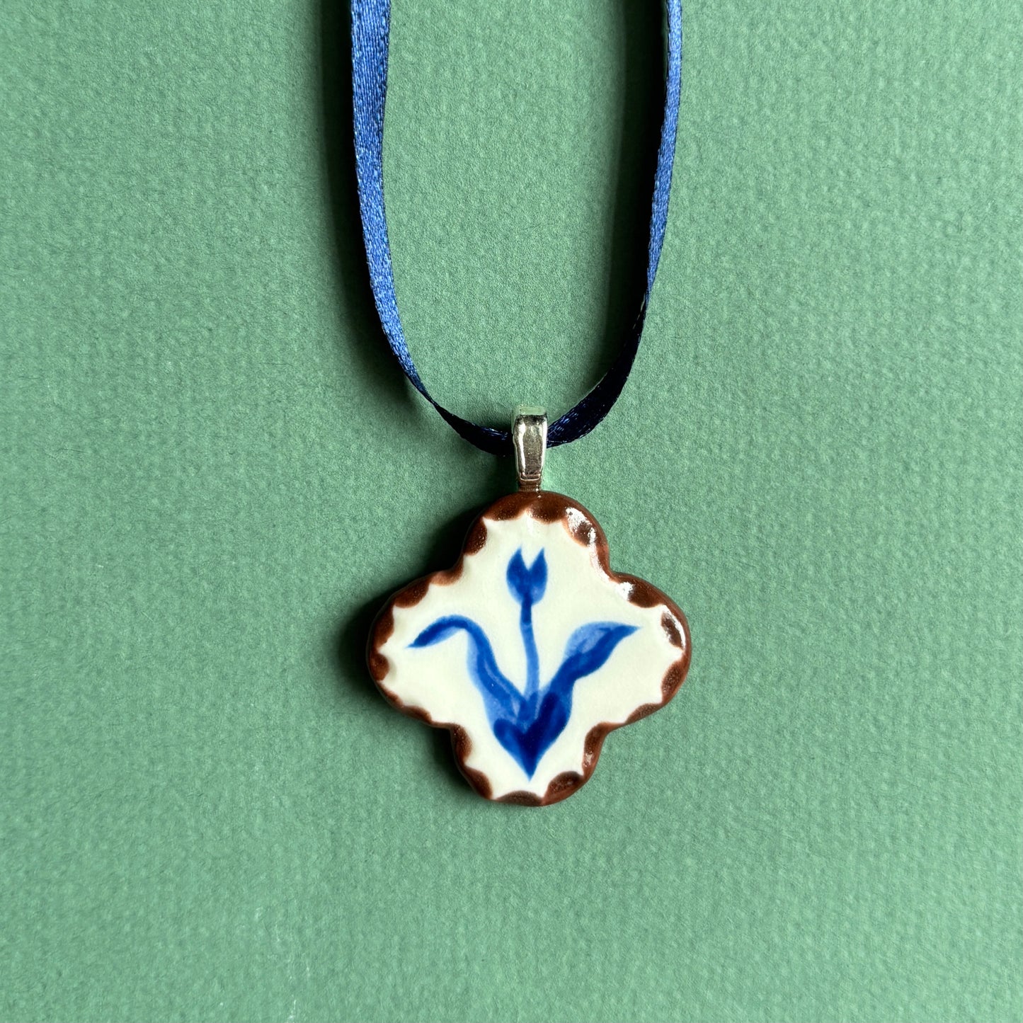 porcelain tulip necklace
