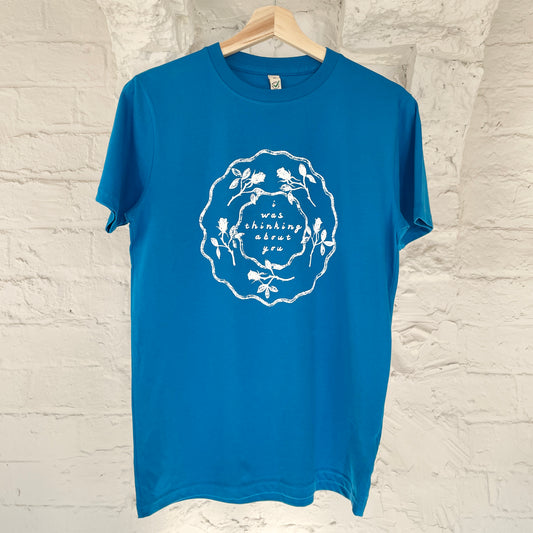 i was thinking about you blue t-shirt