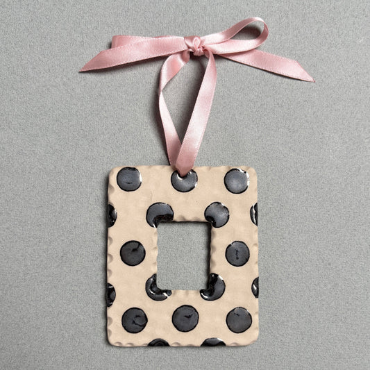 *pre-order* silver polka dot photo frame