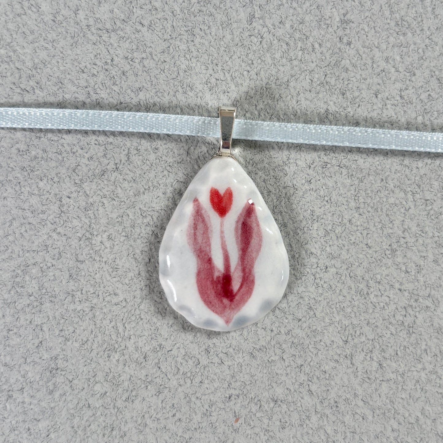 porcelain tulip pendant