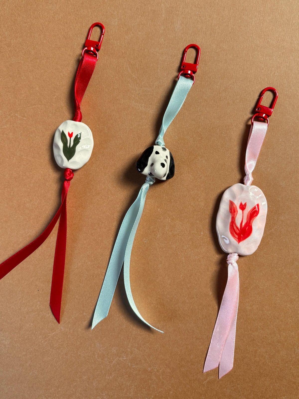 tulip bag charm