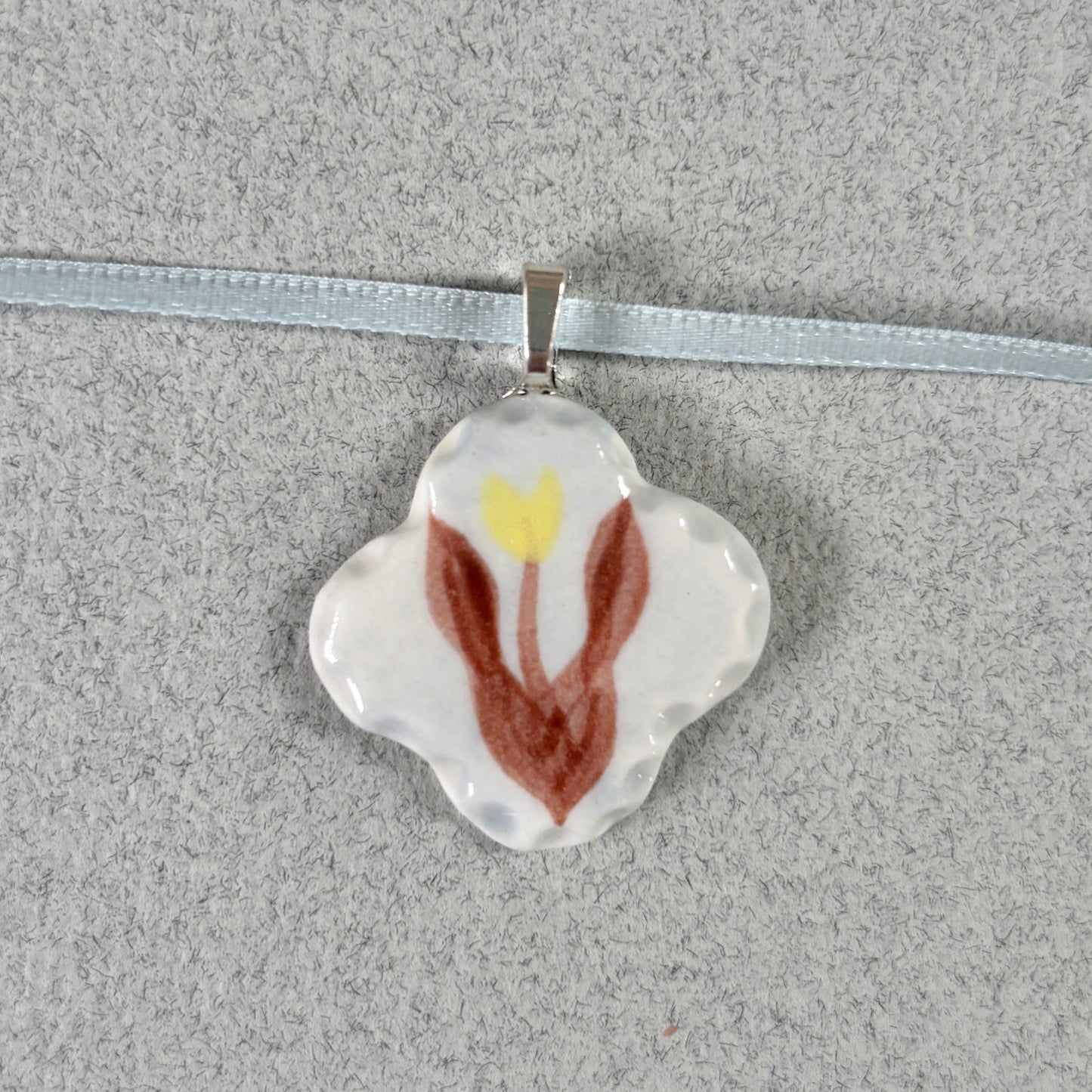 porcelain tulip pendant