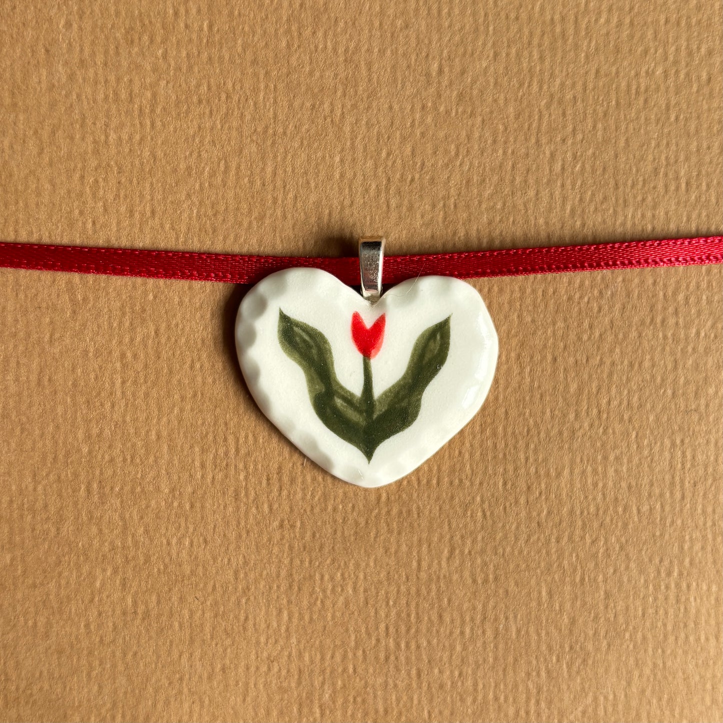 porcelain tulip necklace