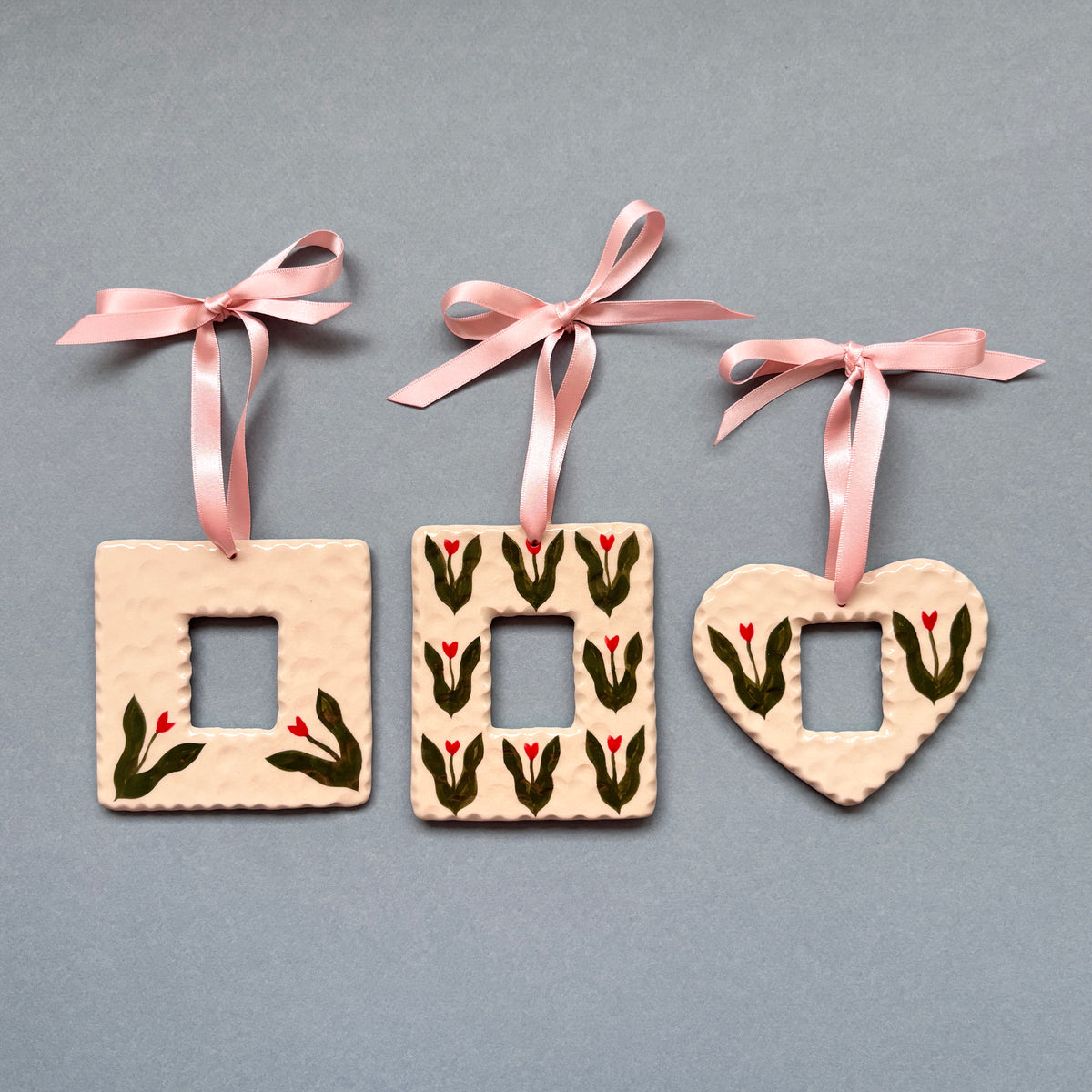 pink ribbon photo frames