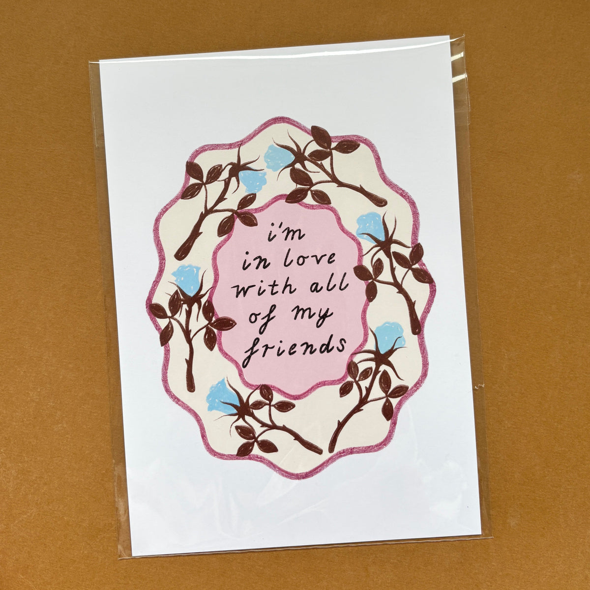 i'm in love A5 print pink