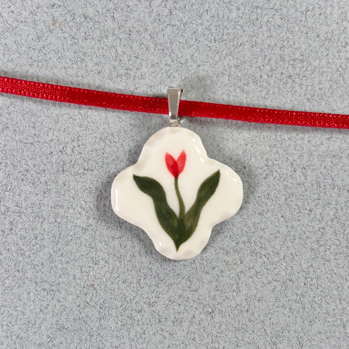 porcelain tulip pendant