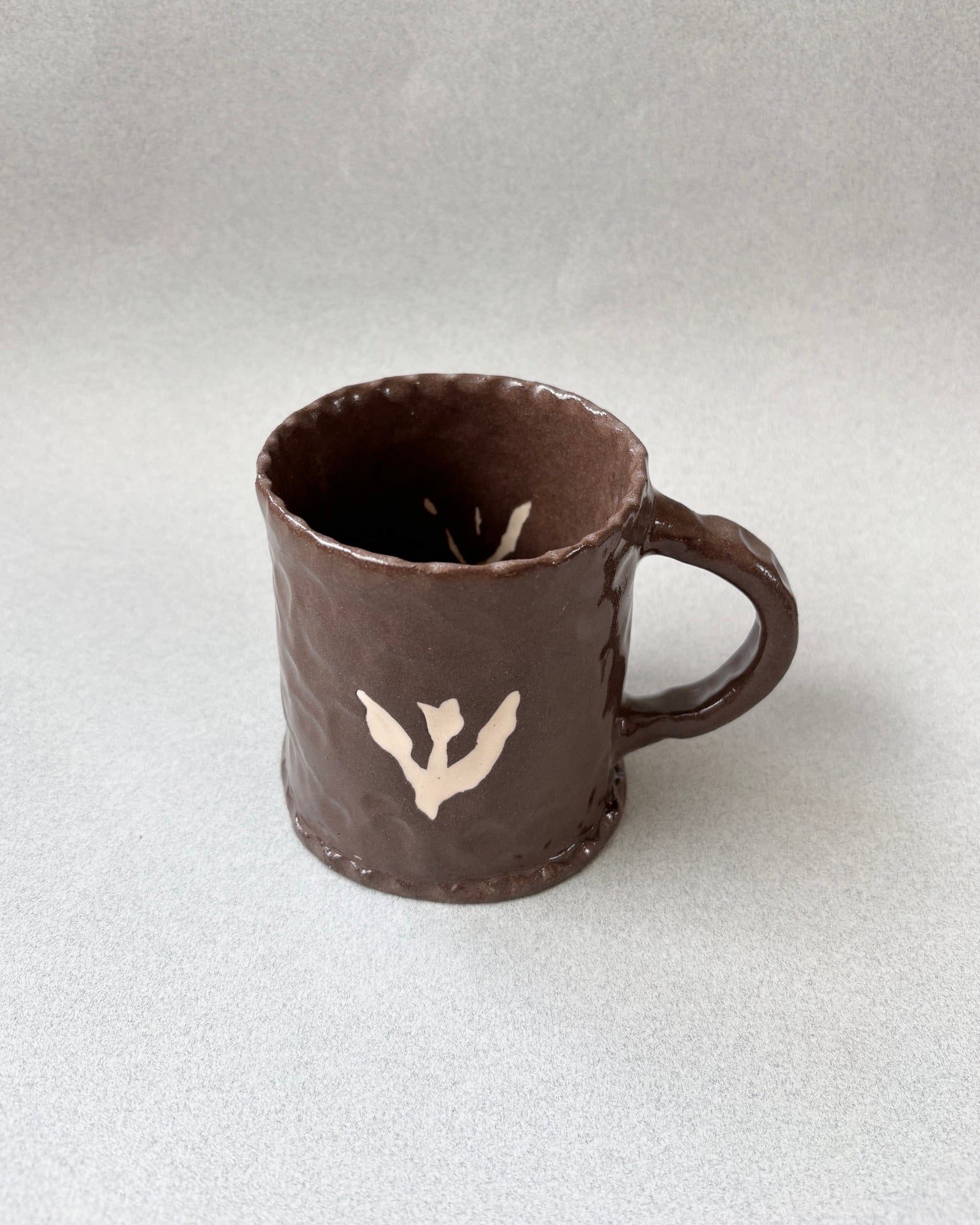 nerikomi tulip mug brown