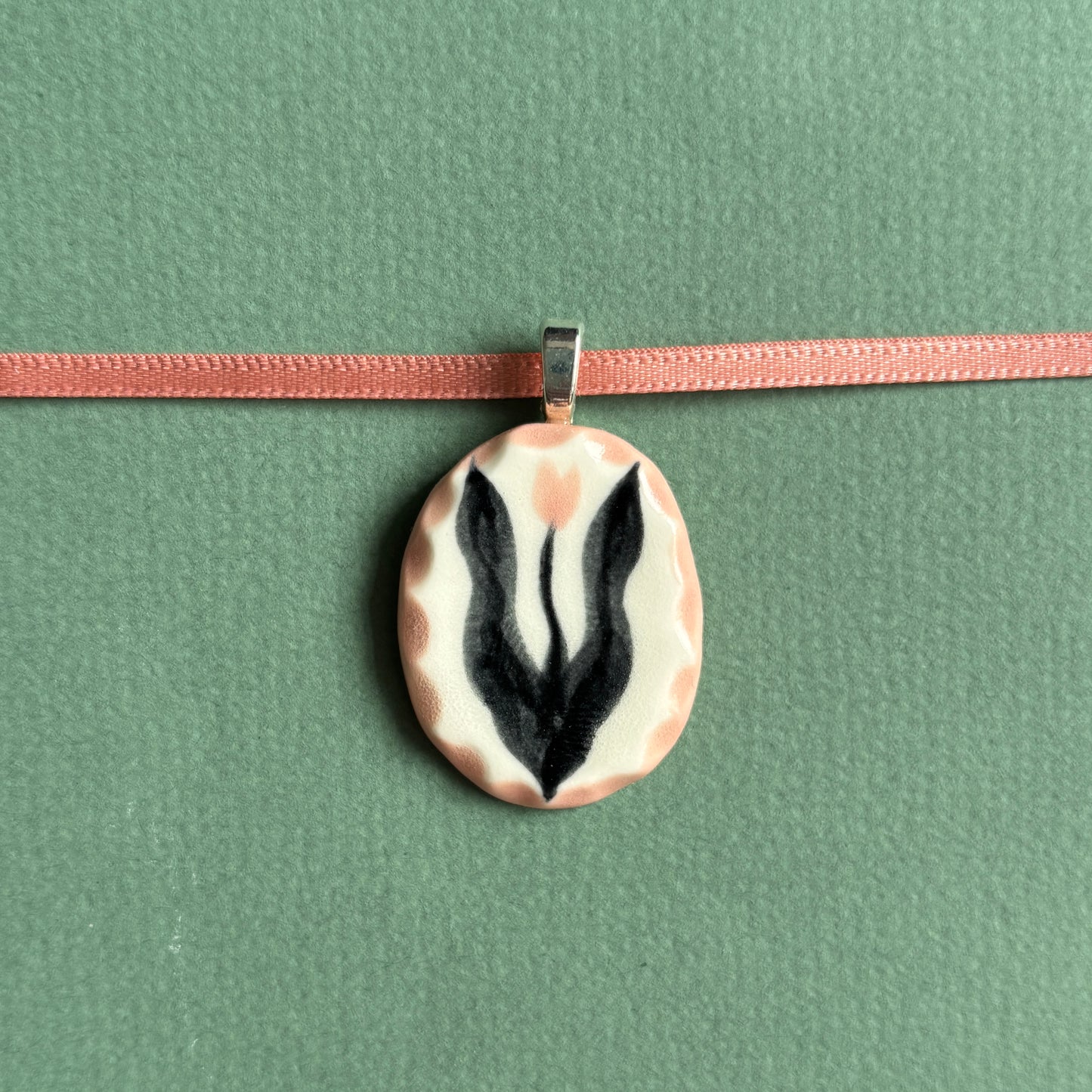 porcelain tulip necklace