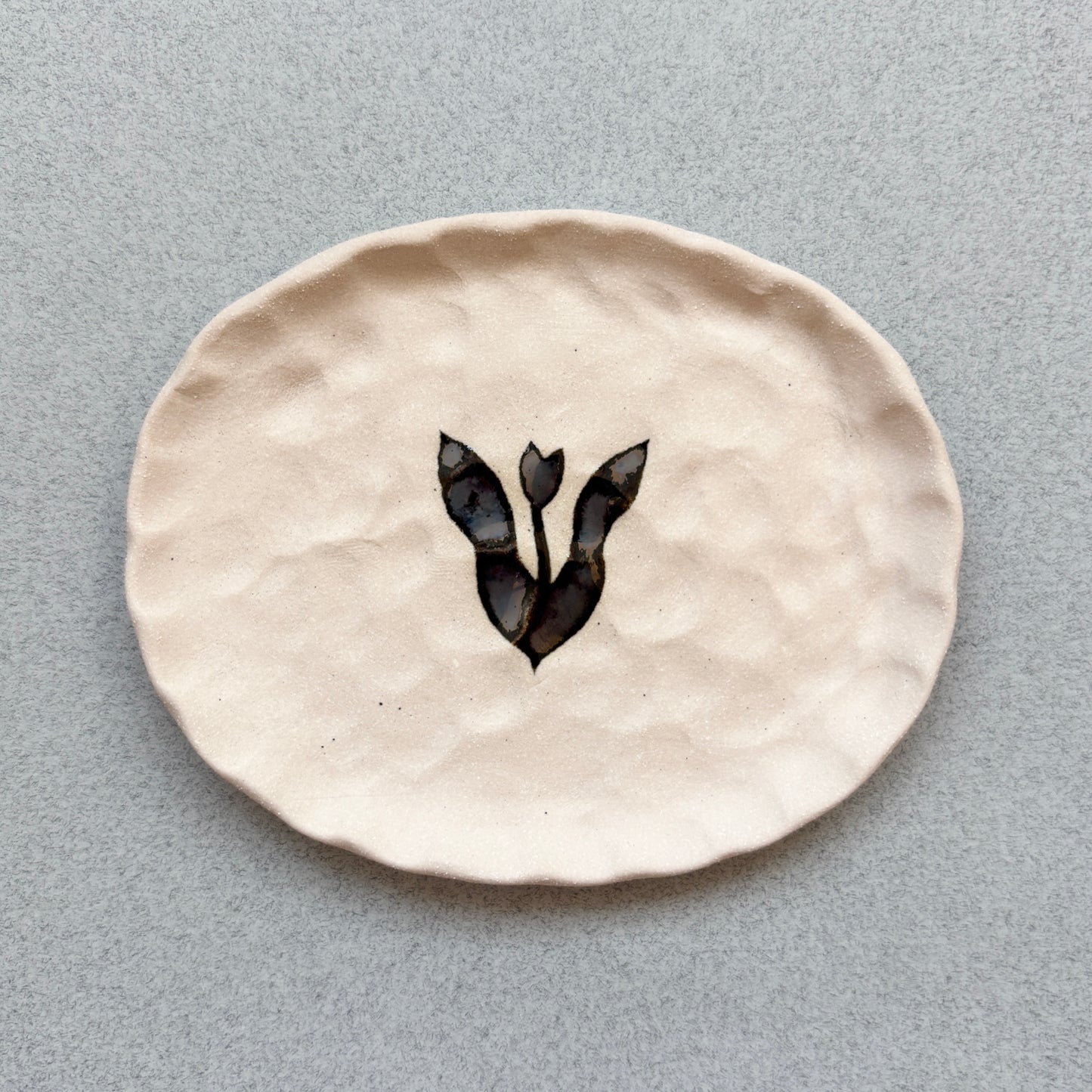 silver tulip trinket dish