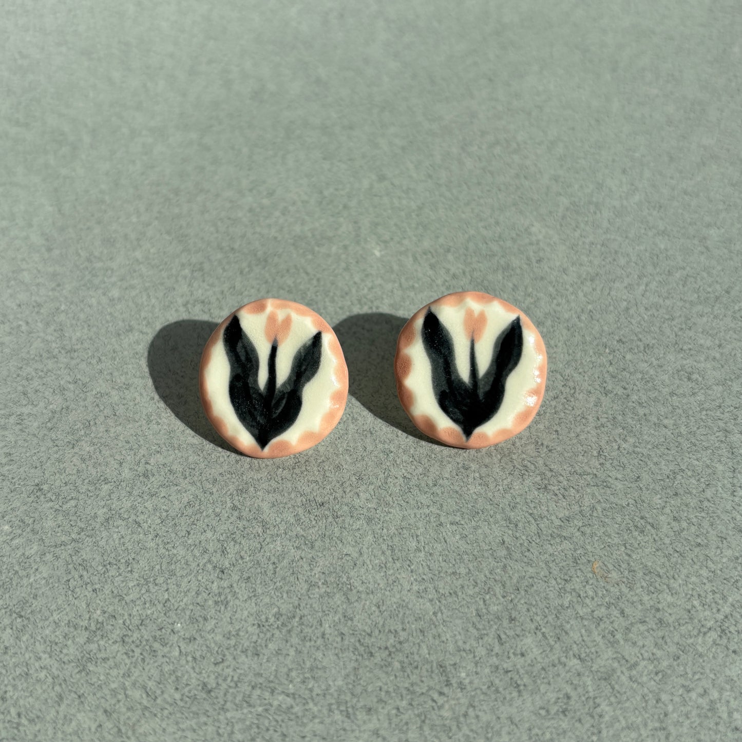 porcelain tulip earrings