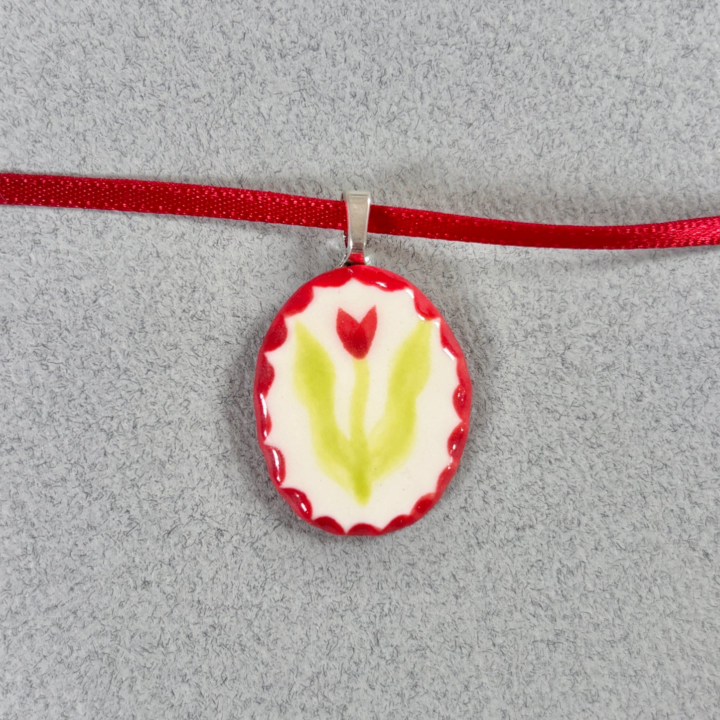 porcelain tulip pendant