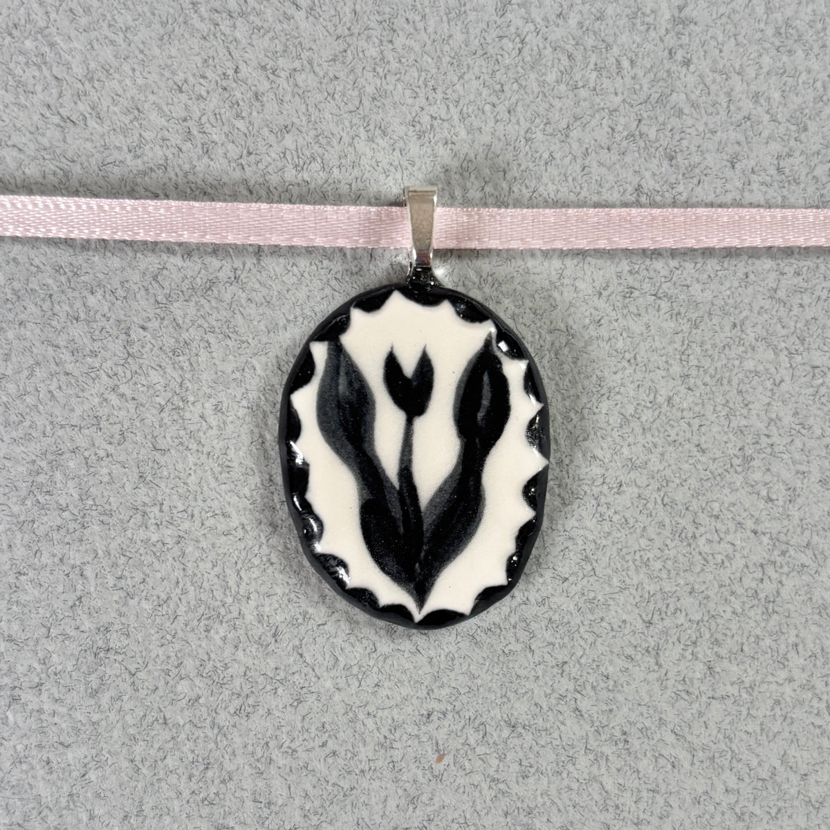 porcelain tulip pendant