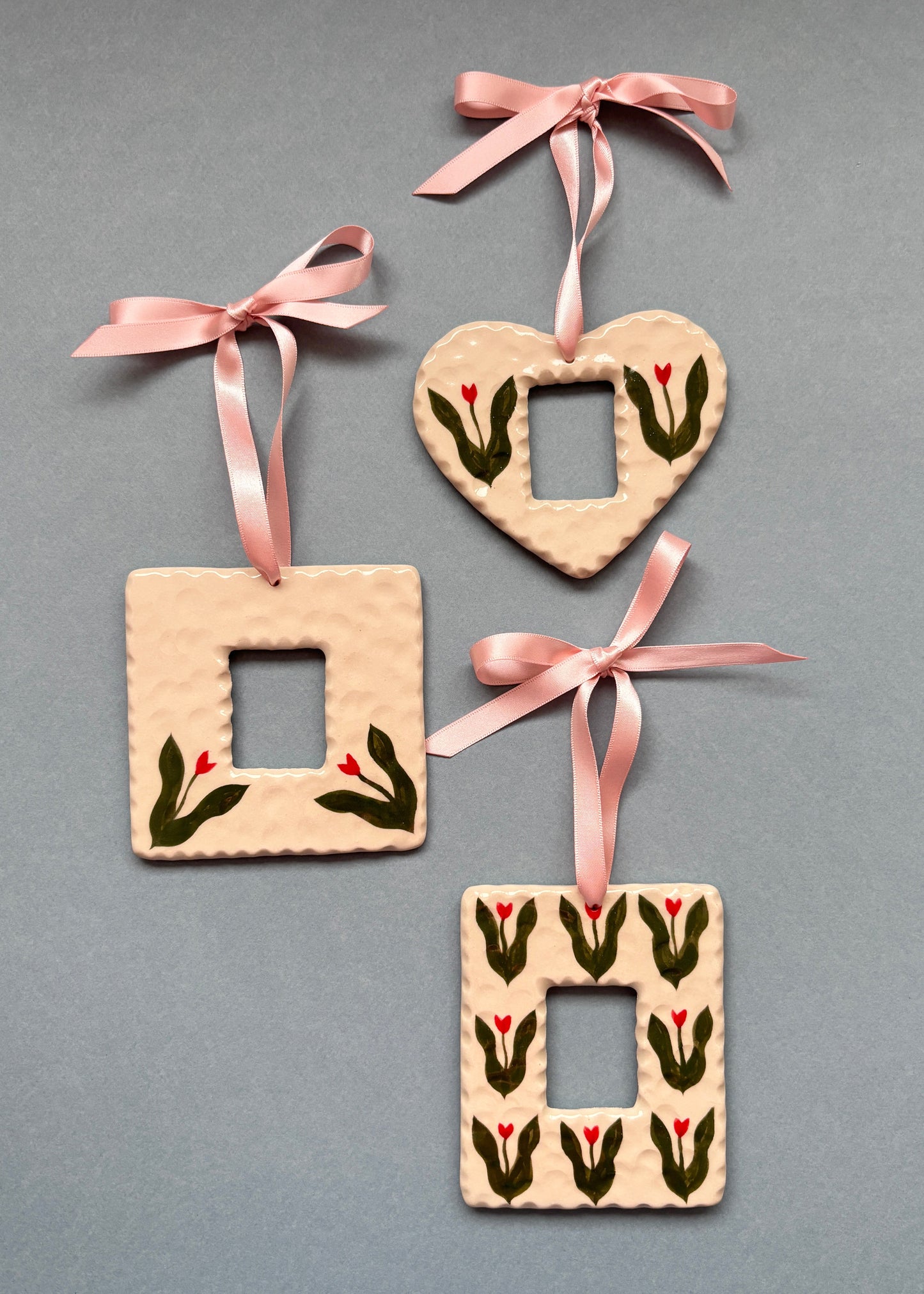 pink ribbon photo frames