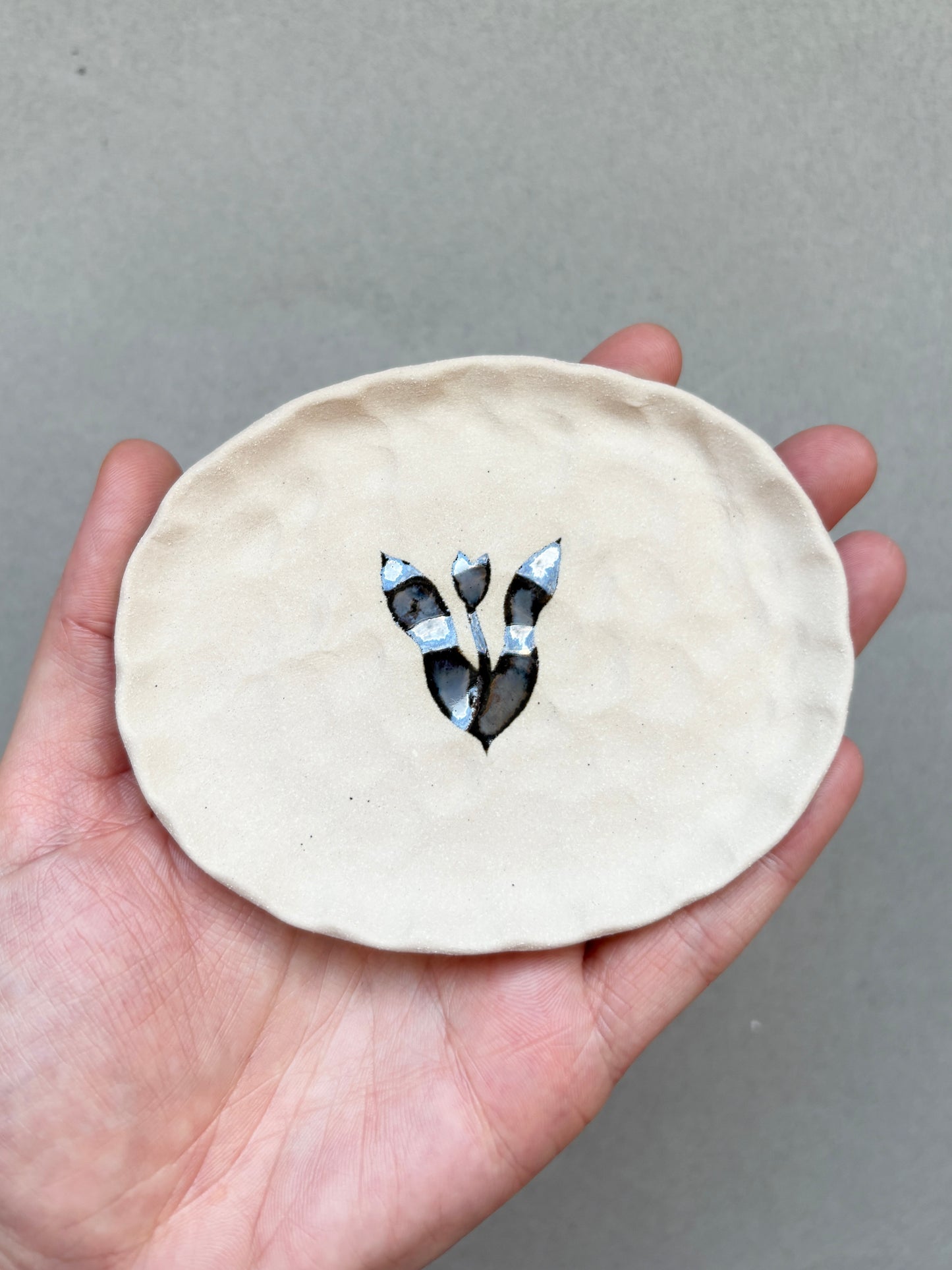 silver tulip trinket dish