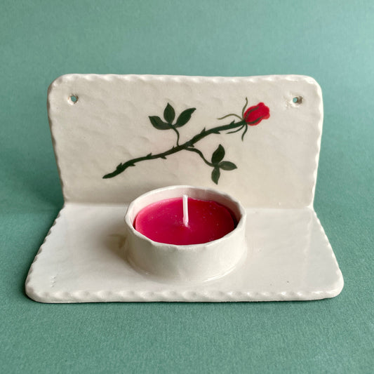single rose wall sconce
