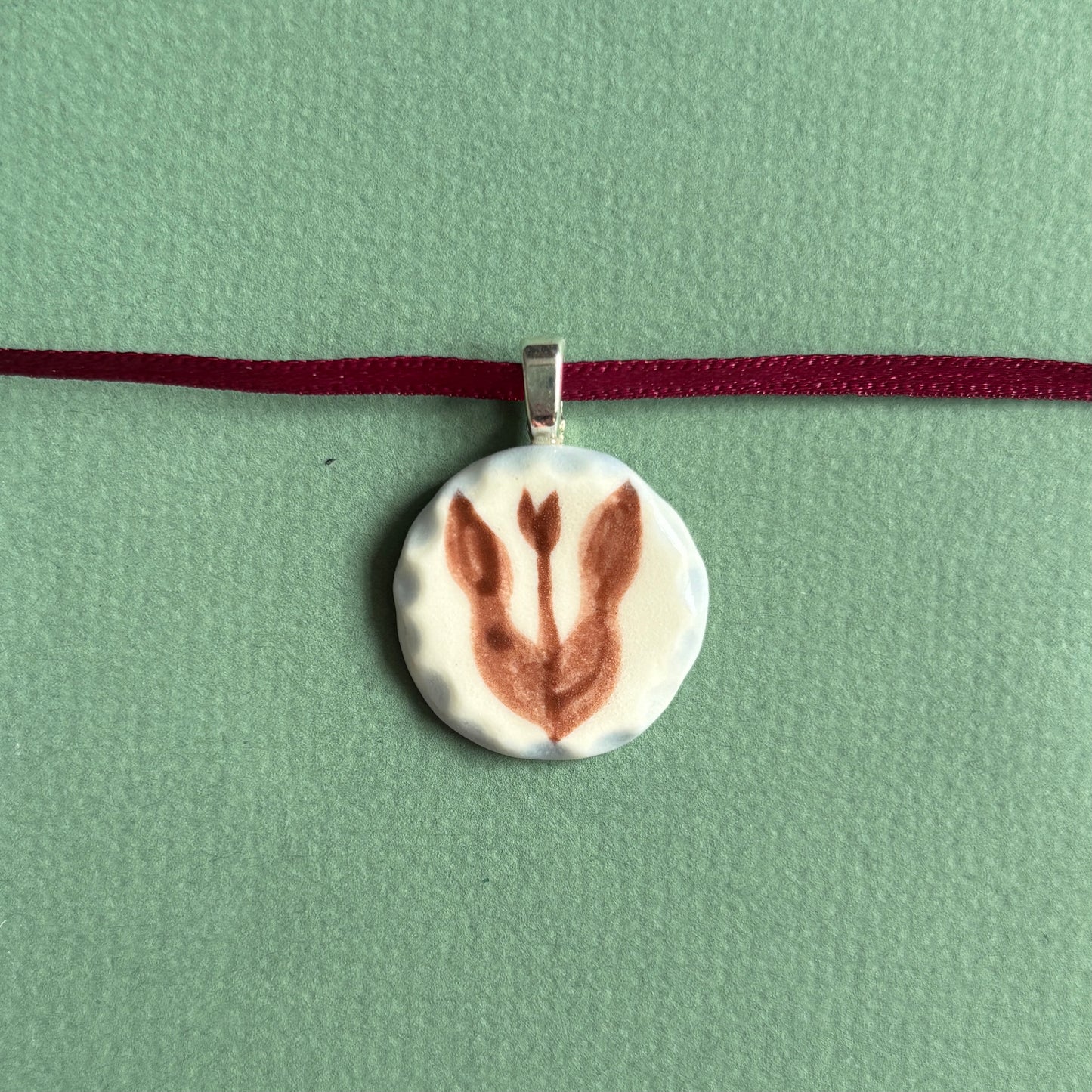 porcelain tulip necklace