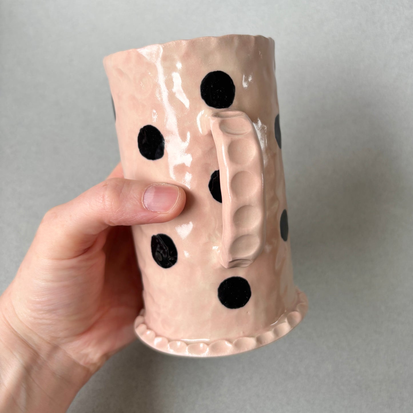 pink and black polka dots