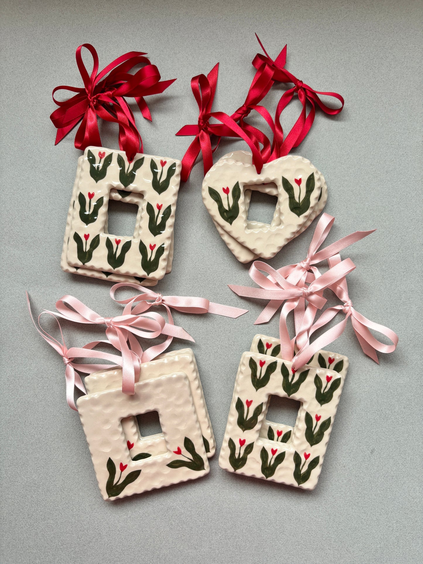 pink ribbon photo frames