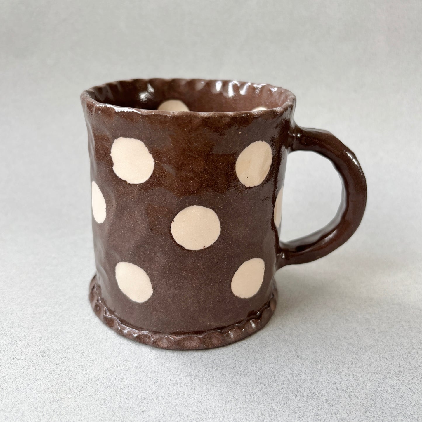 nerikomi spotty mug brown