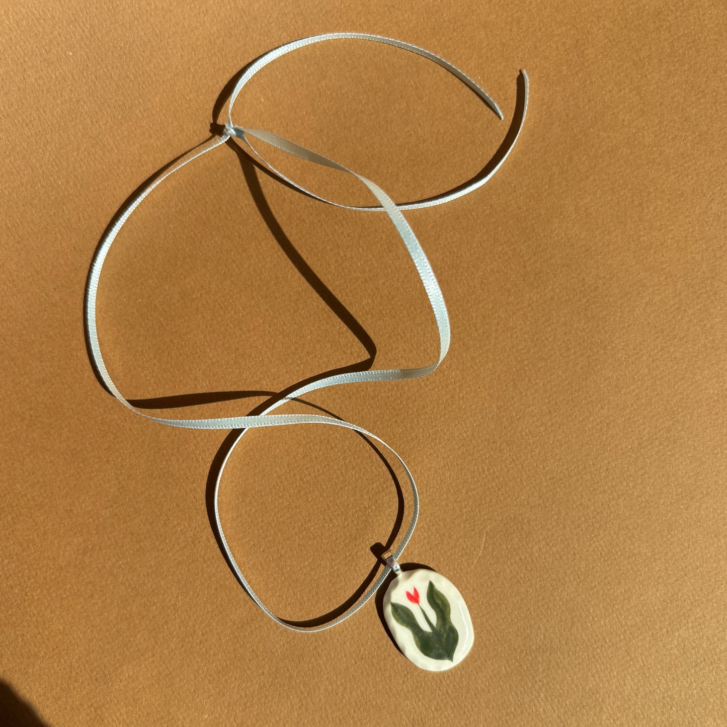 porcelain tulip necklace